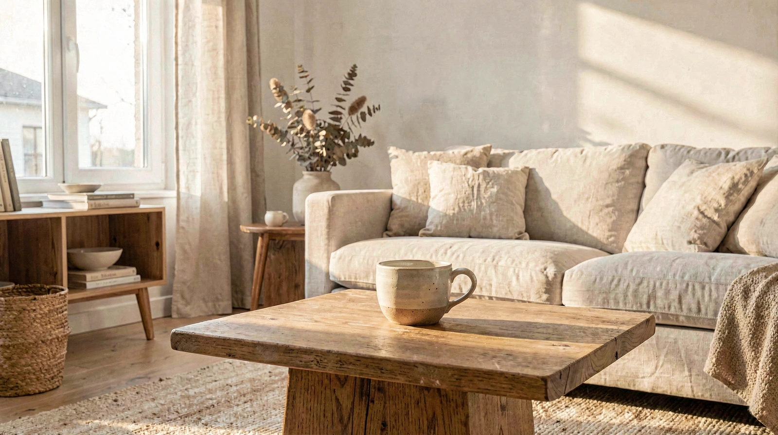 Reggeli fények egy tiszta otthoni térben